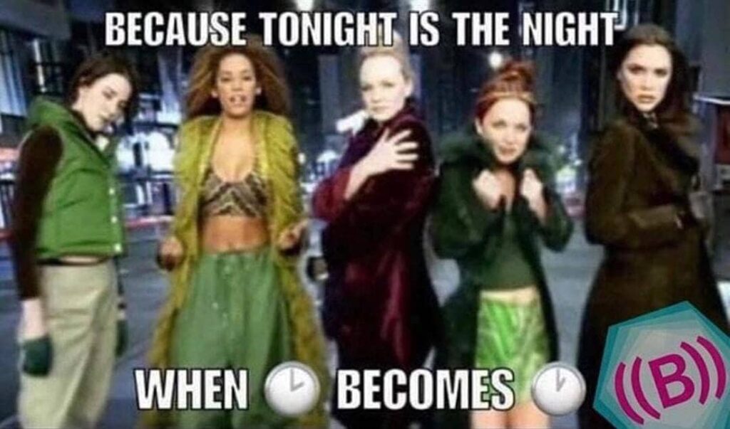 Don’t forget that the clocks “fall back” tonight at 2am.