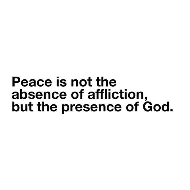 May you know His peace today, in all things.