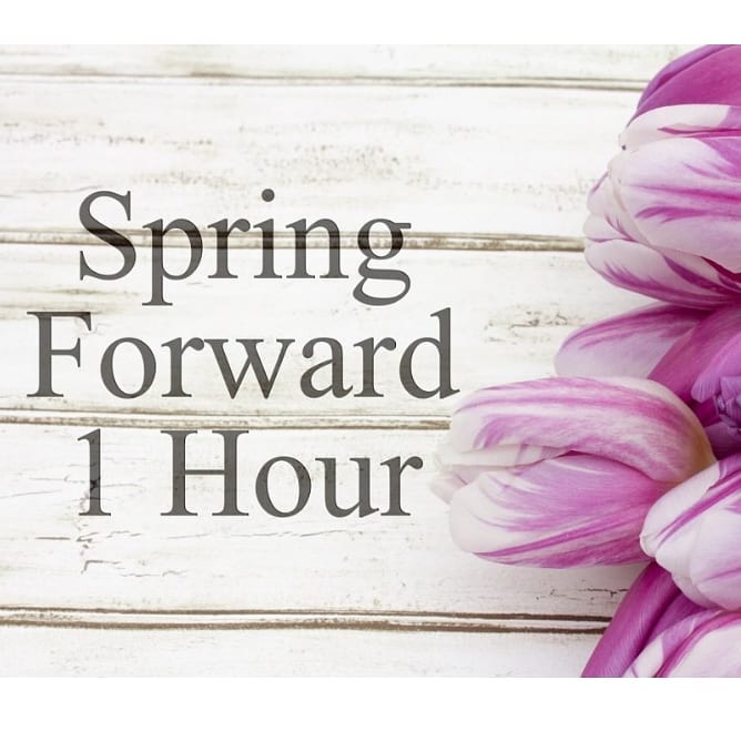 Don’t forget the clocks go forward tonight!