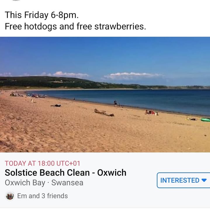 Looking forward to helping with the beach clean later today.
