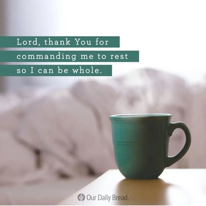 Hope you’re able to take time this weekend to rest and be restored!