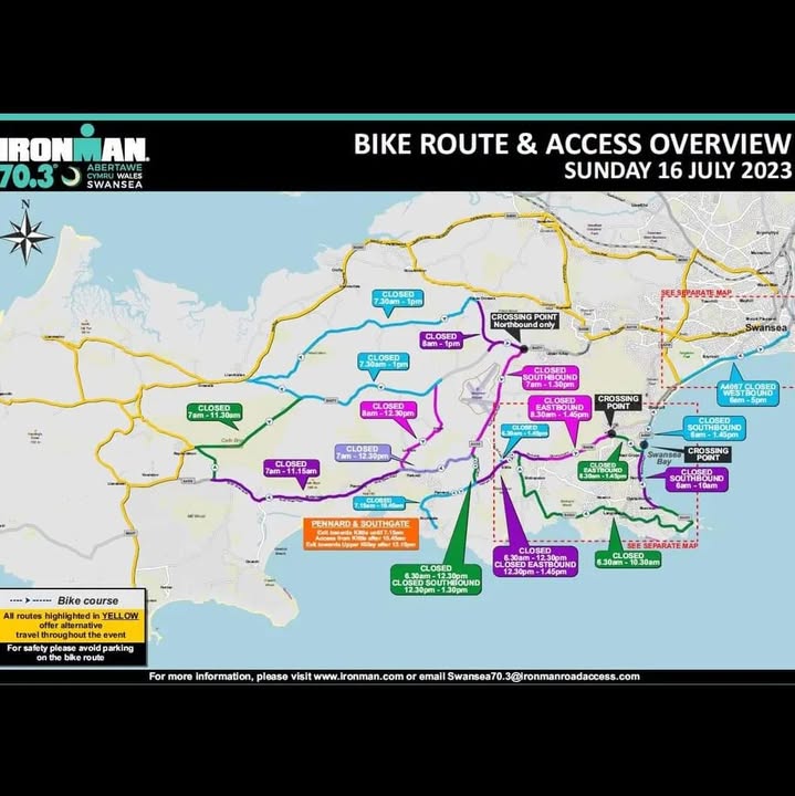 Due to the Ironman Competition, and subsequent road closures across…