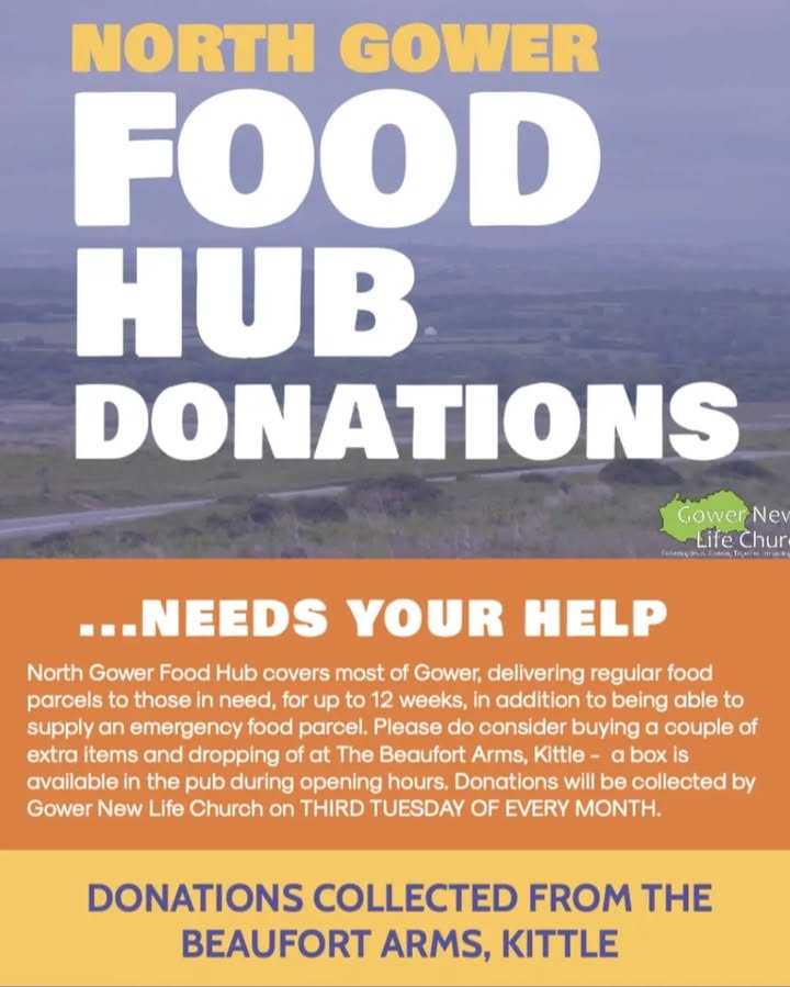 You can donate to North Gower food hub at Pennard Stores and Beaufo…