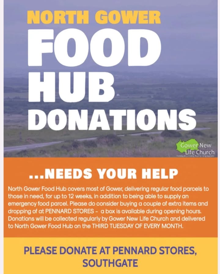 Christmas collection for North Gower Food Hub is this SATURDAY!