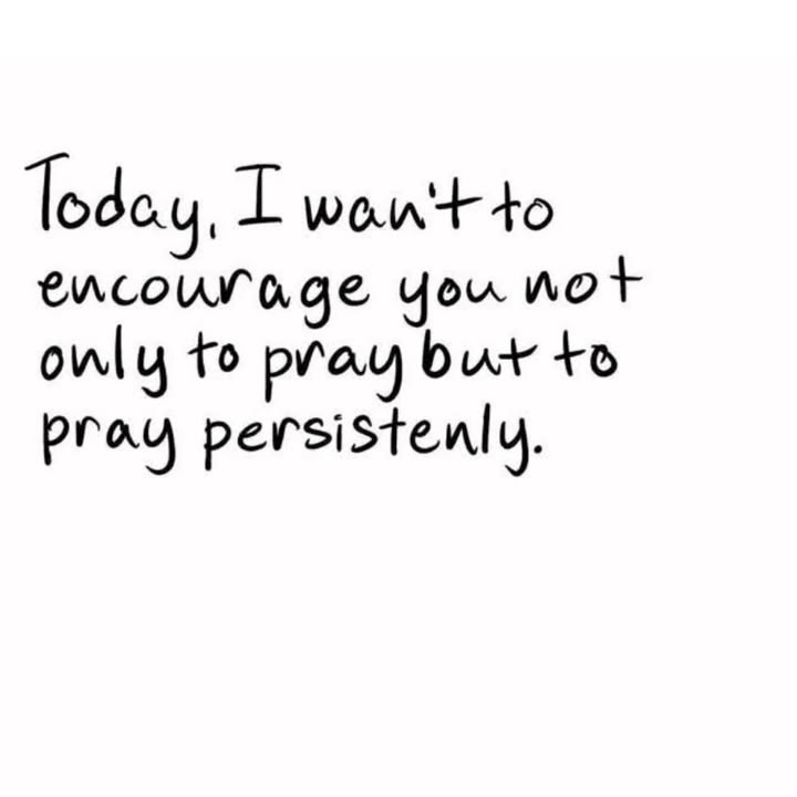 Keep praying!