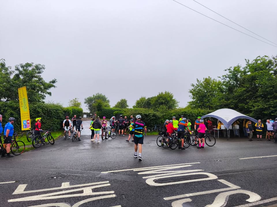 A bit of a grey day but no-one could dampen our spirits, nor the cy…