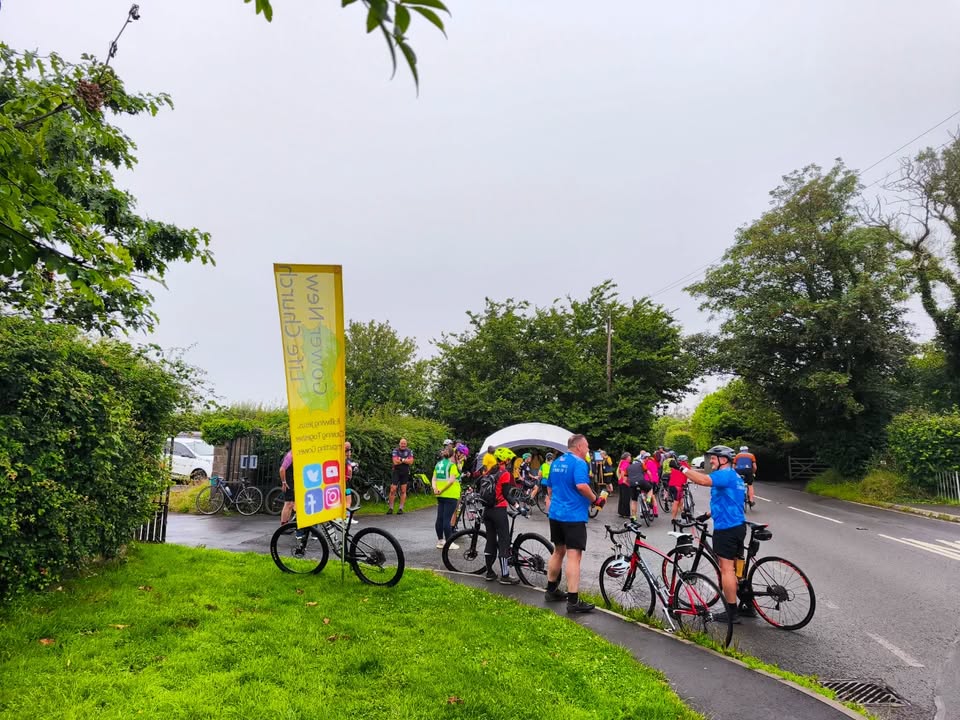 A bit of a grey day but no-one could dampen our spirits, nor the cy…