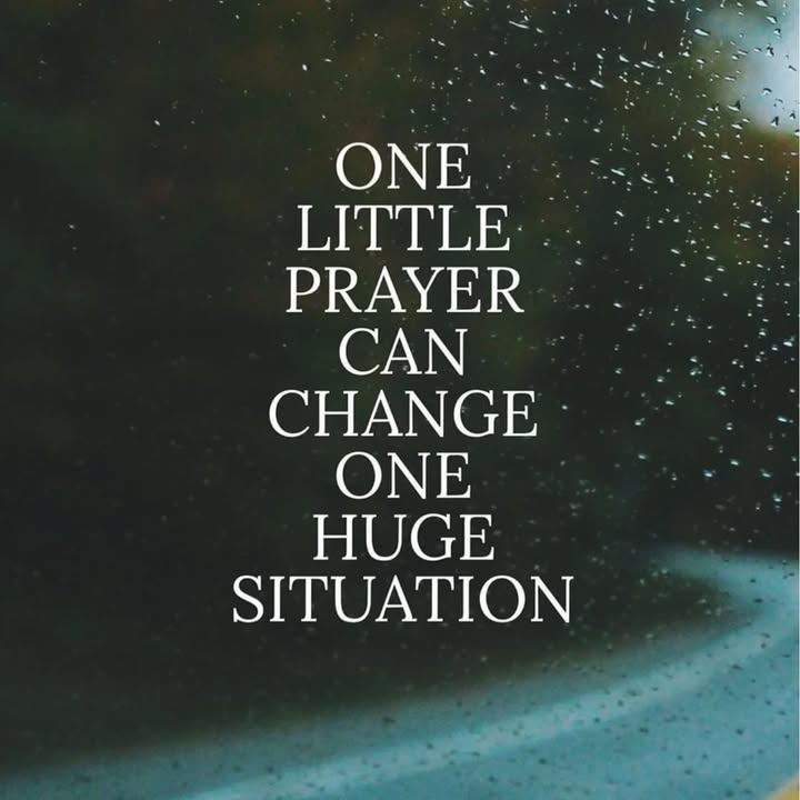 Don’t underestimate the power of prayer 🙏🙏