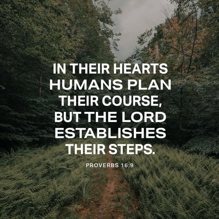 Proverbs 16:9 NLT [9] We can make our plans, but the Lord determine…