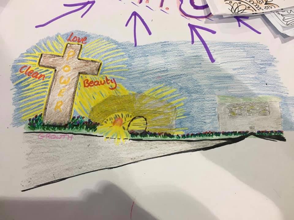 This mornings creativity from adults and children.
