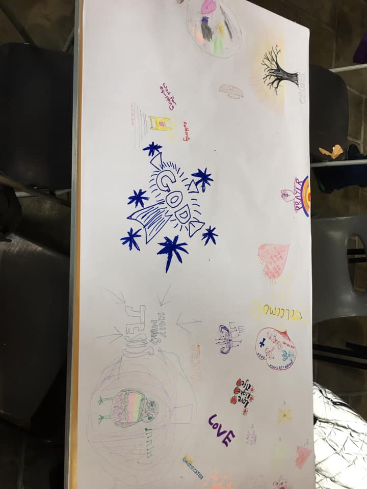 Yesterday we had a great creative table in church.