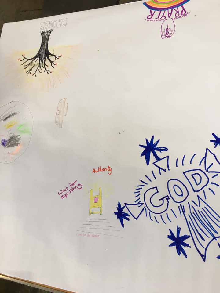 Yesterday we had a great creative table in church.